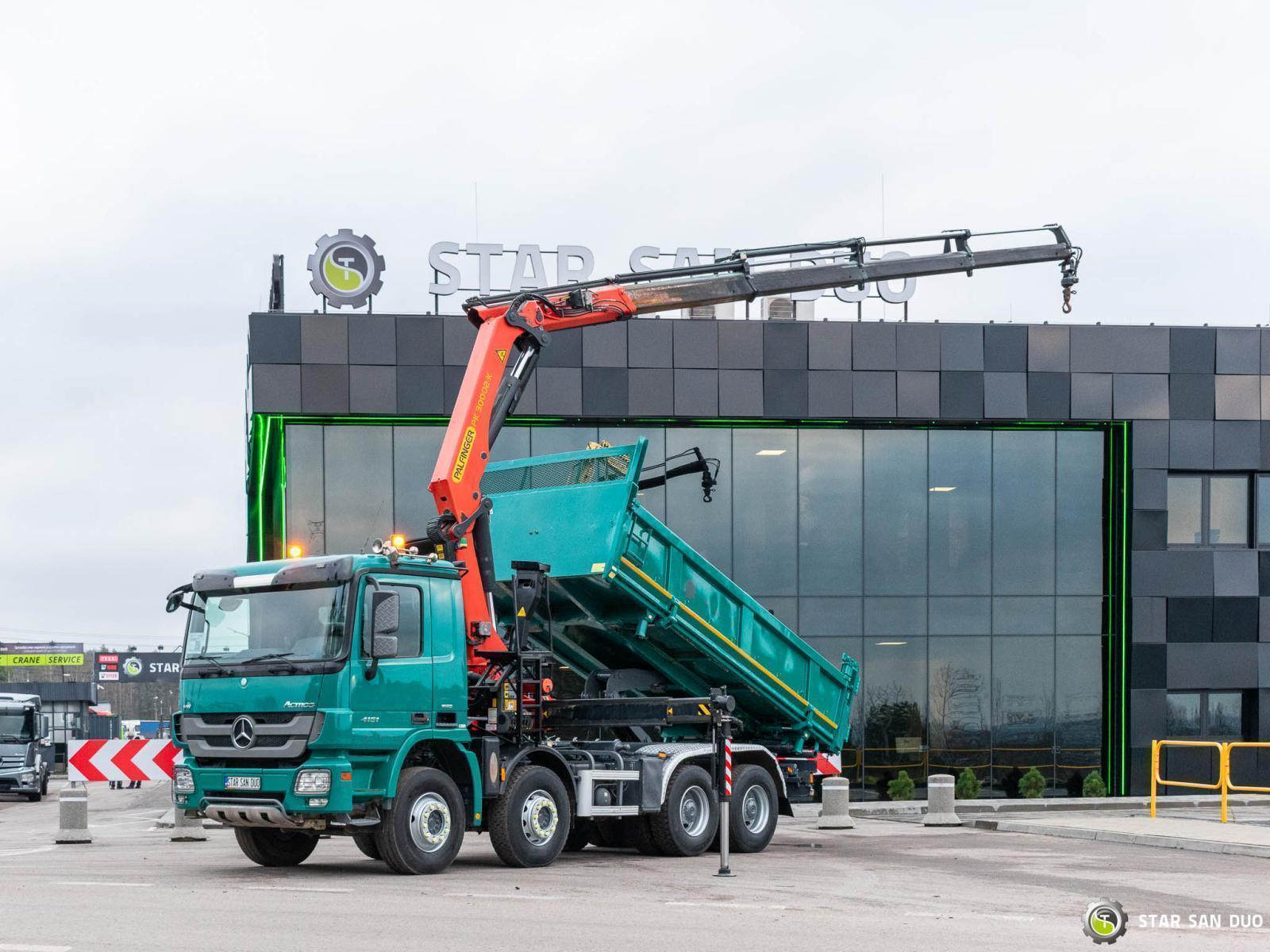 MERCEDES-BENZ ACTROS 4151 8x4 Palfinger PK 30002 K Crane Tippe