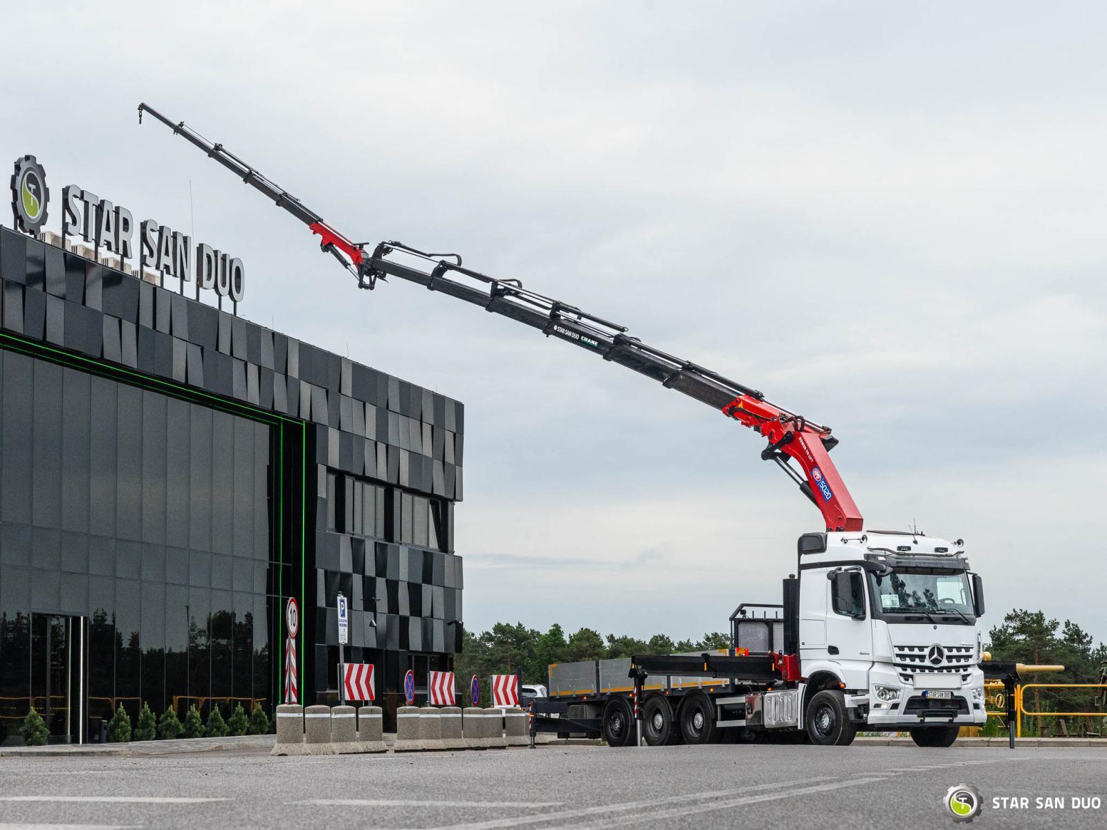 MERCEDES-BENZ AROCS 3253 8x4 HMF 5020 Fly Jib HDS Żuraw Crane Kran