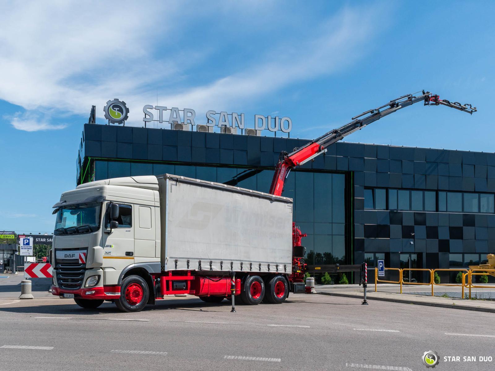 DAF XF 440 6x2 Fassi F365 FLY JIB HDS Żuraw Crane Kran Chwytak do Palet