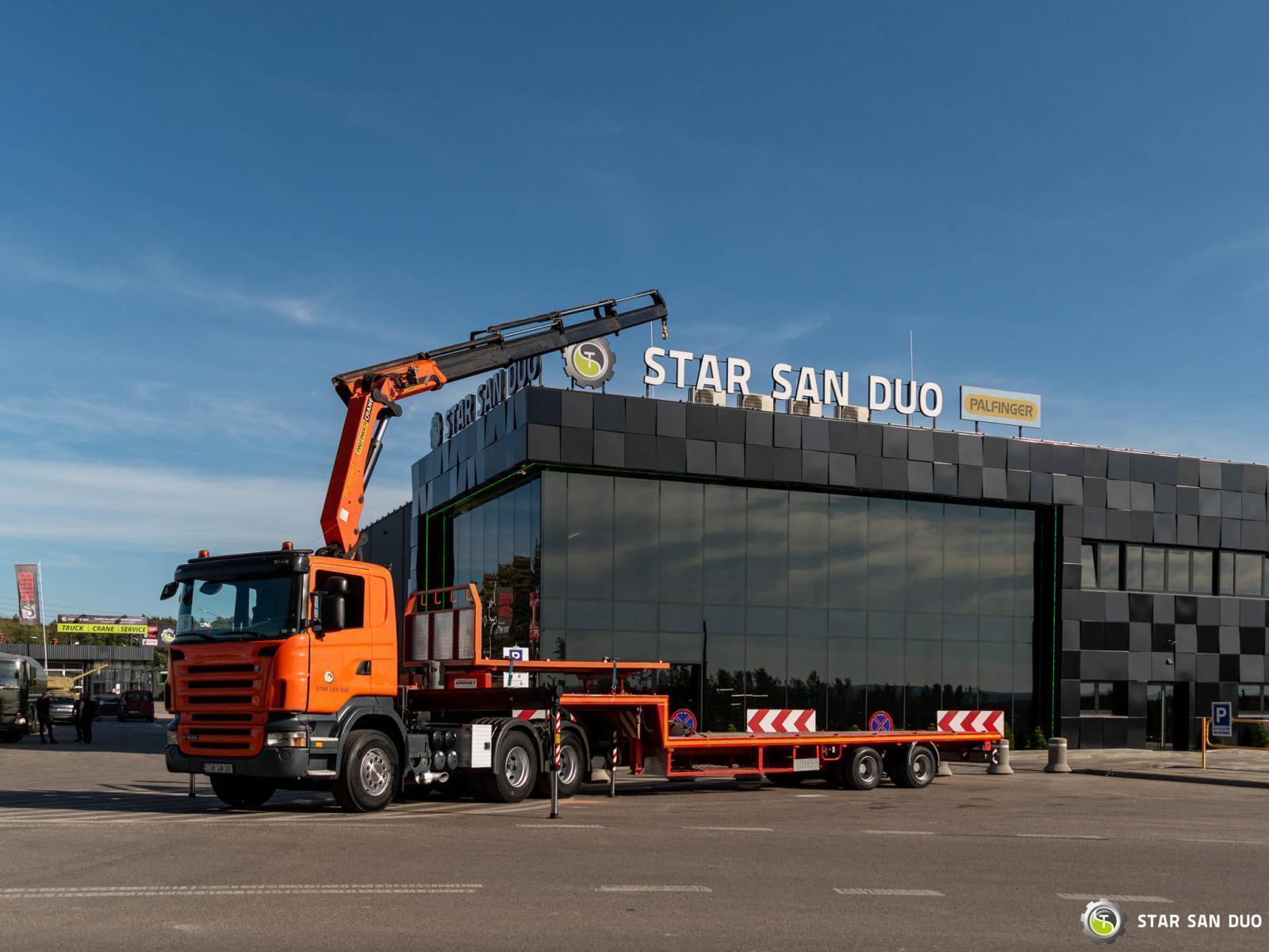 Scania R500 6x4 Palfinger PK 29002 HDS Żuraw naczepa Louault