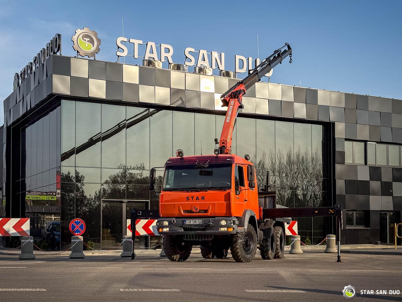 STAR 266 MAN 6x6 PALFINGER PK 18001 HDS Żuraw Wiertnica Doka