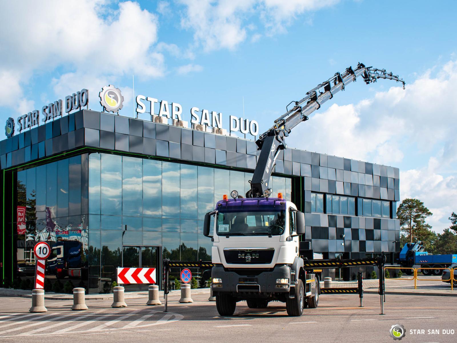 MAN TGS 18.360 4x4 HIAB 377-E6 XS Fly Jib Crane Kran