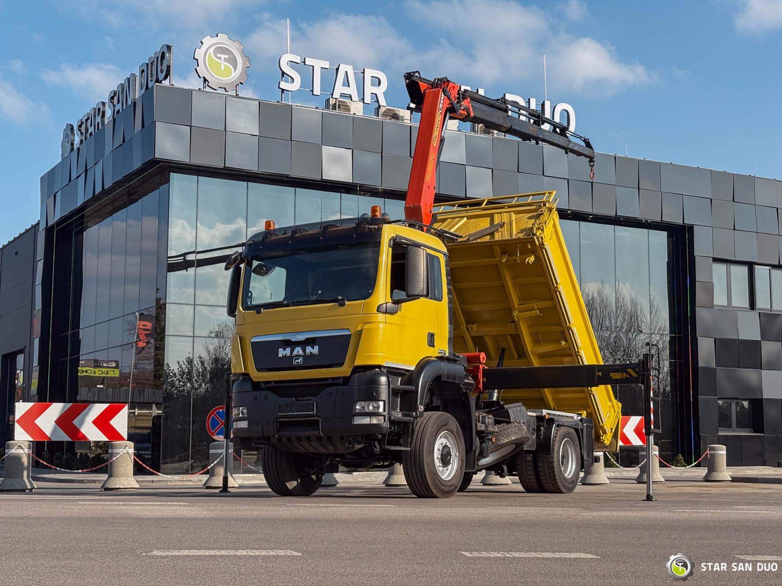 MAN TGA 18.480 4x4 PALFINGER PK 16502 HDS Żuraw Wywrotka Crane