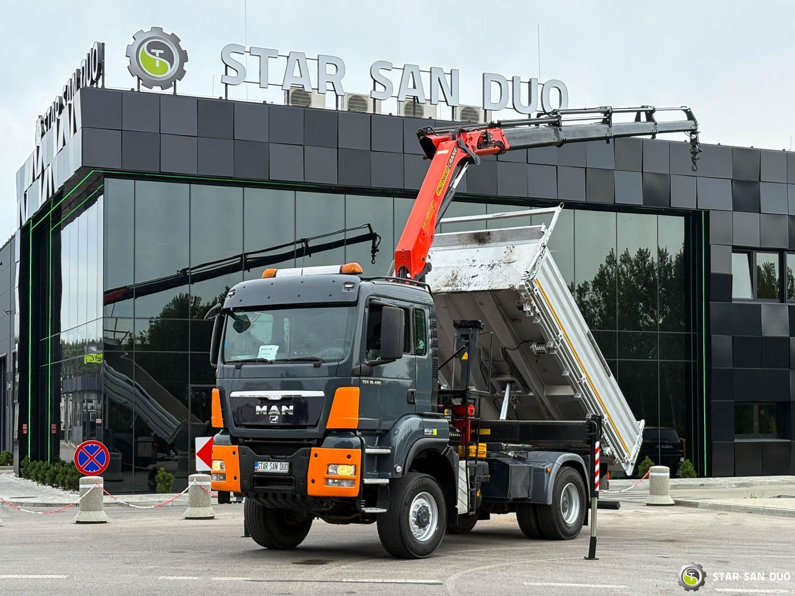 MAN TGS 18.480 4x4 PALFINGER PK 16502 HDS Żuraw Wywrotka Crane