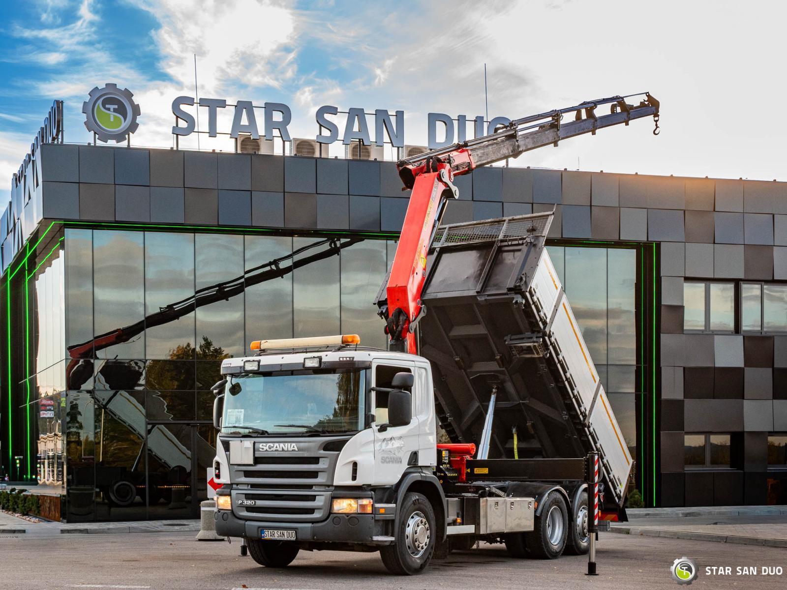 SCANIA P320 6x2 PALFINGER PK 20002 Crane Tipper