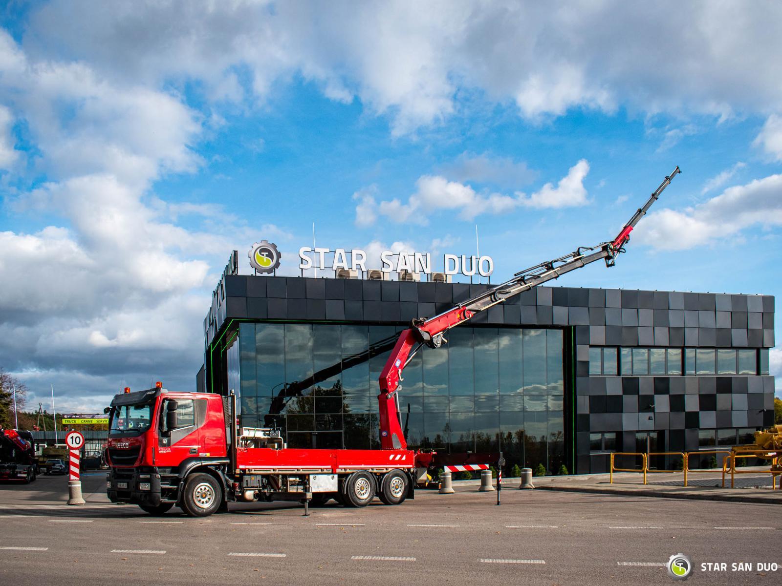 IVECO STRALIS 460 6x4 HMF 4020-K5 Fly Jib Crane