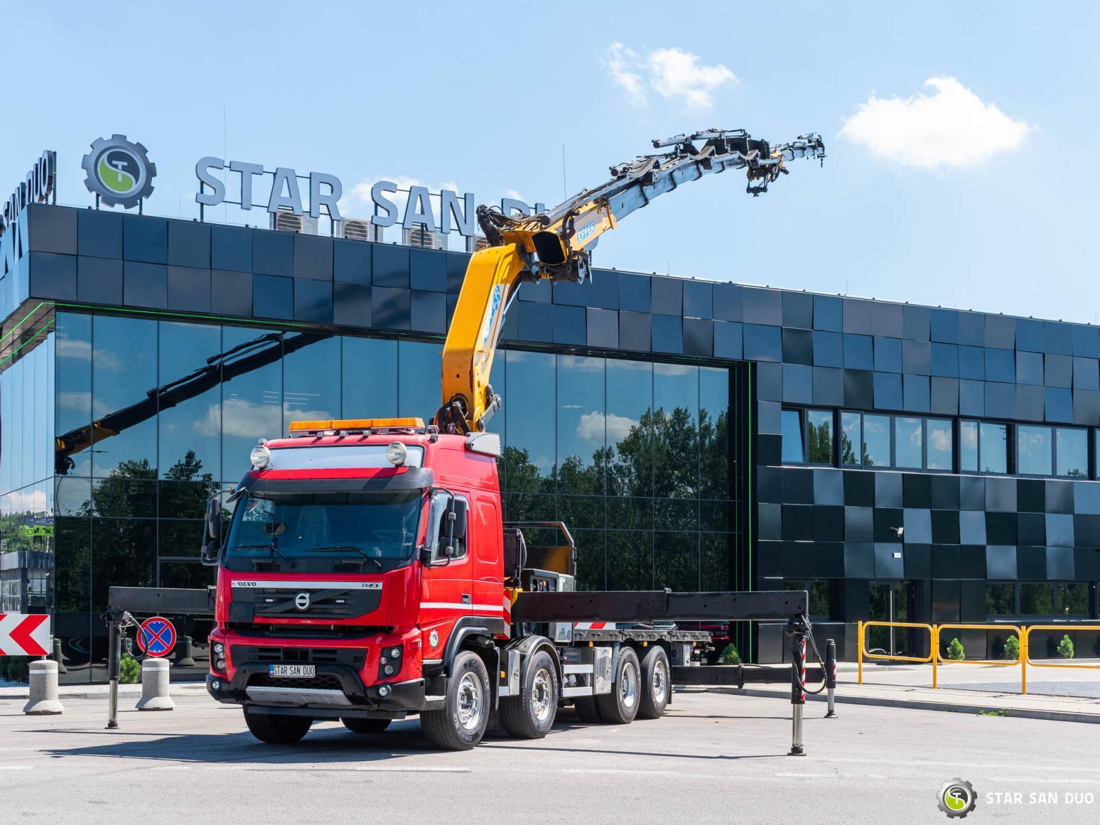 Volvo FMX 500 8x2 Effer 585 Fly Jib Winch Crane Kran