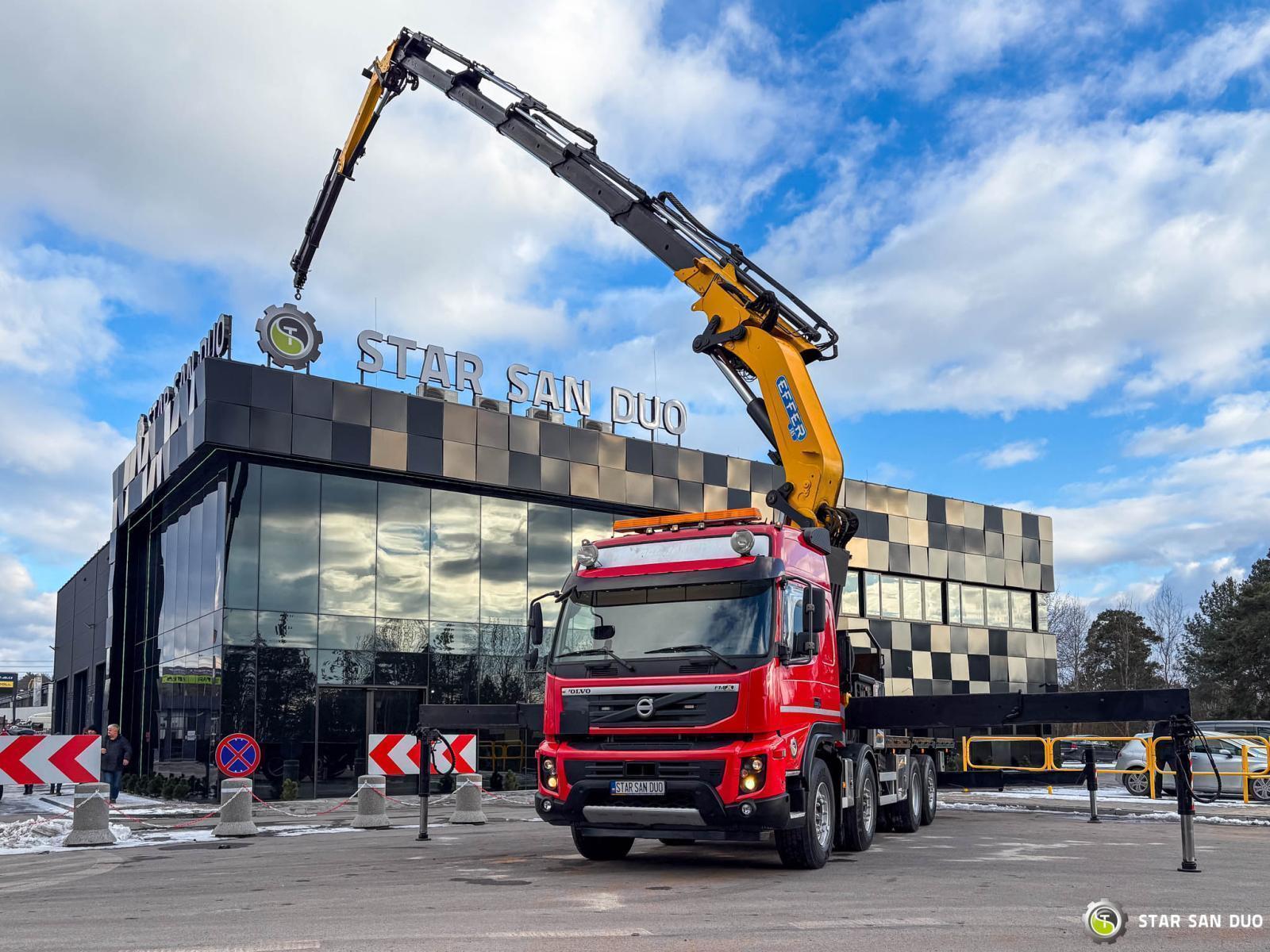 Volvo FMX 500 8x2 Effer 585 Fly Jib Wciągarka HDS Żuraw Crane