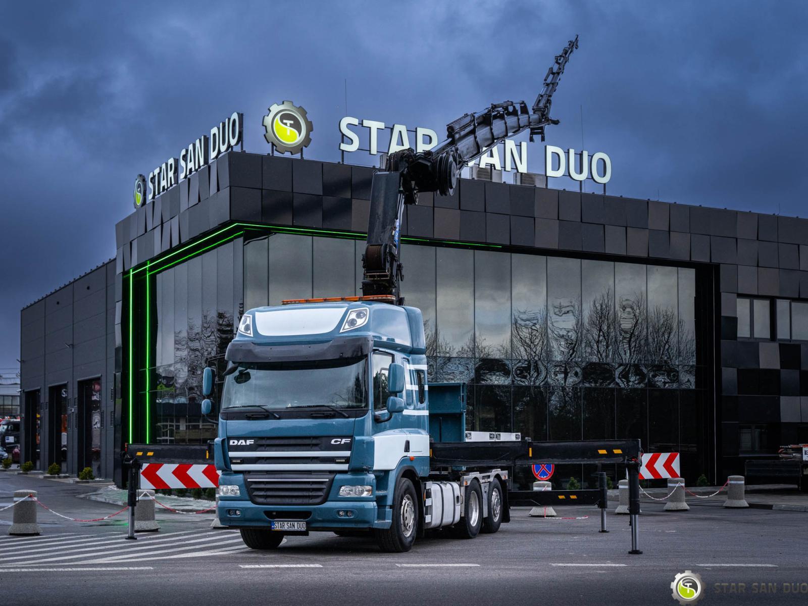 DAF CF 460 6x2 HMF 6020 Fly Jib HDS Żuraw Wciągarka Crane