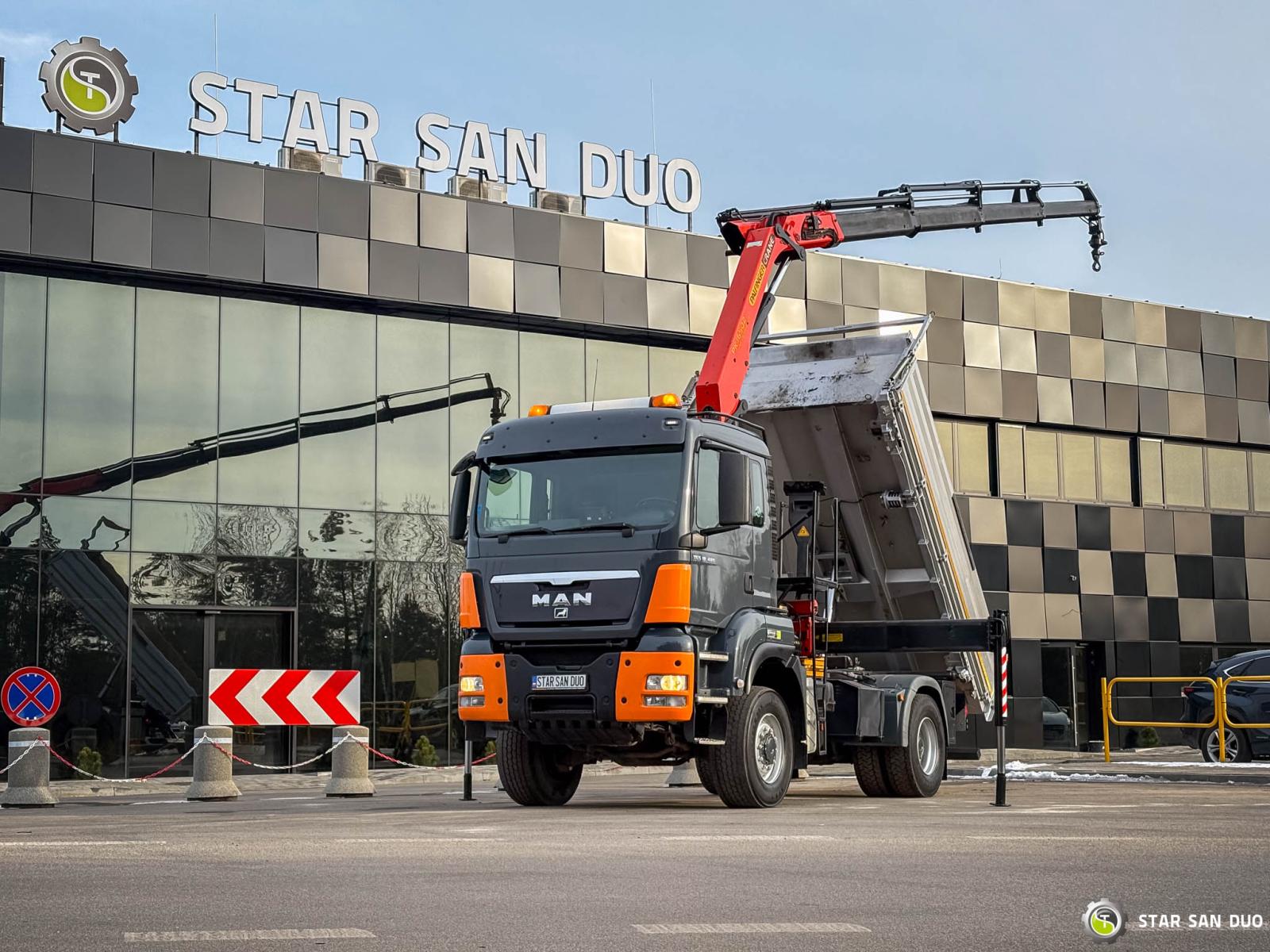 MAN TGS 18.480 4x4 PALFINGER PK 16502 HDS Żuraw Wywrotka Crane