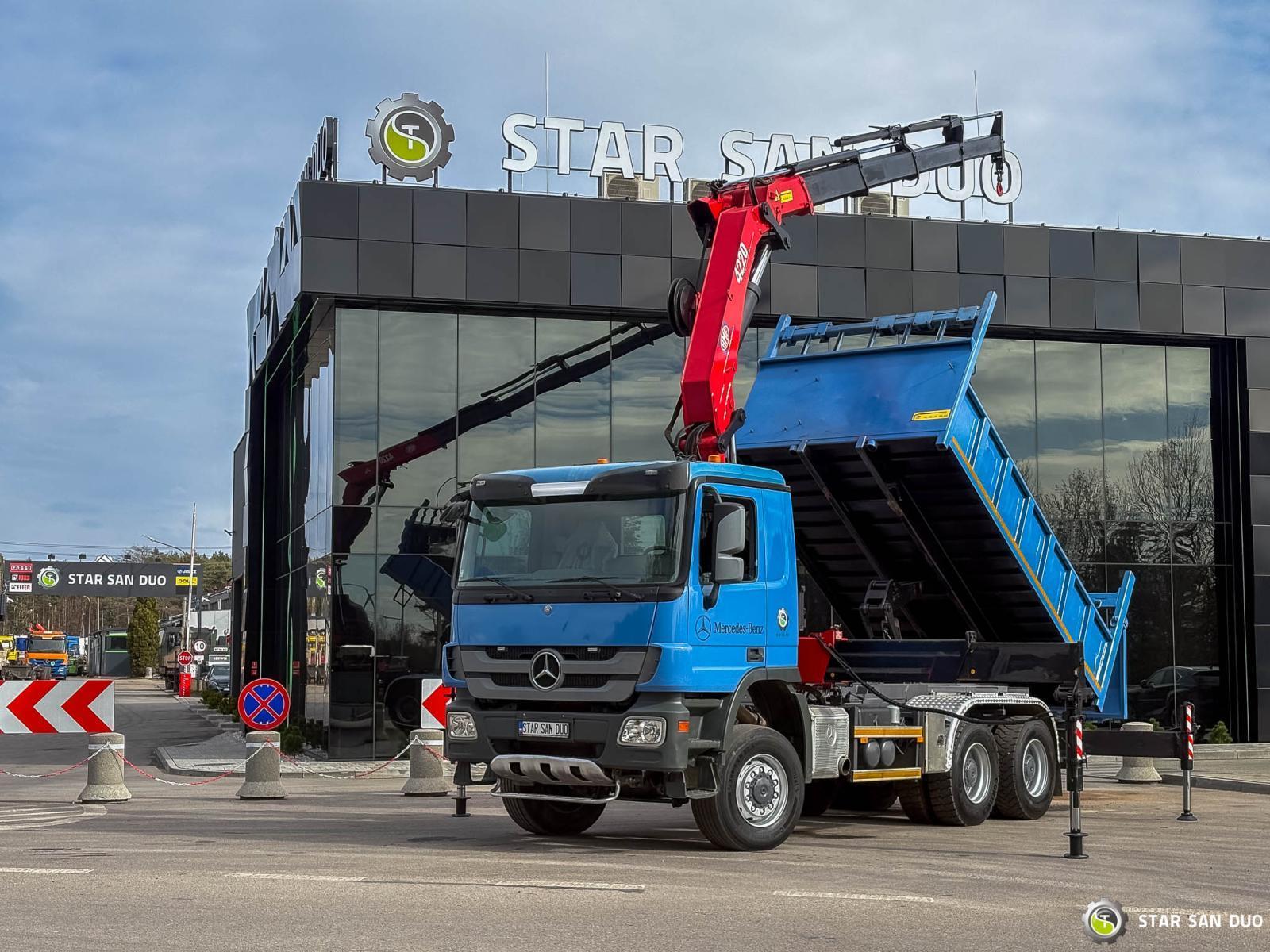 MERCEDES-BENZ ACTROS 3341 6x6 HMF 4220 K4 HDS Żuraw Wywrotka