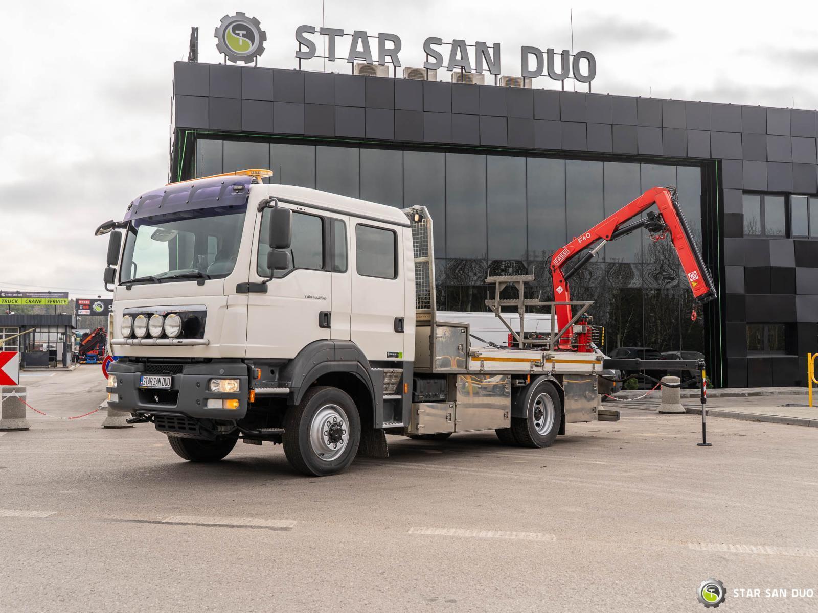 MAN TGM 13.290 4x4 BI FASSI F40B22 Żuraw Wciągarka DOKA Kamper