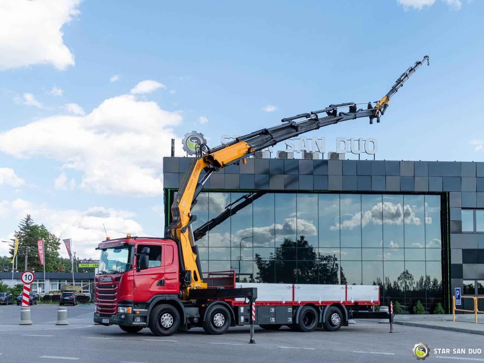 SCANIA G410 8x2 FASSI F800BXP.26 Grúa Hidráulica Fly Jib Cabrestante