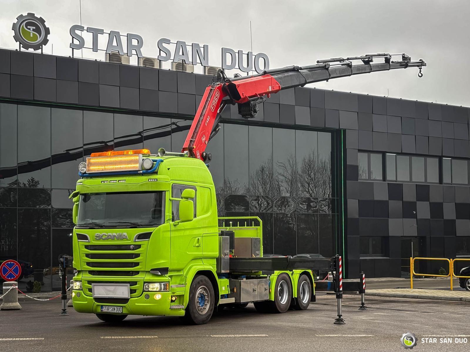 SCANIA R520 6x2 Fassi F485 HDS Żuraw Wciągarka Euro 6