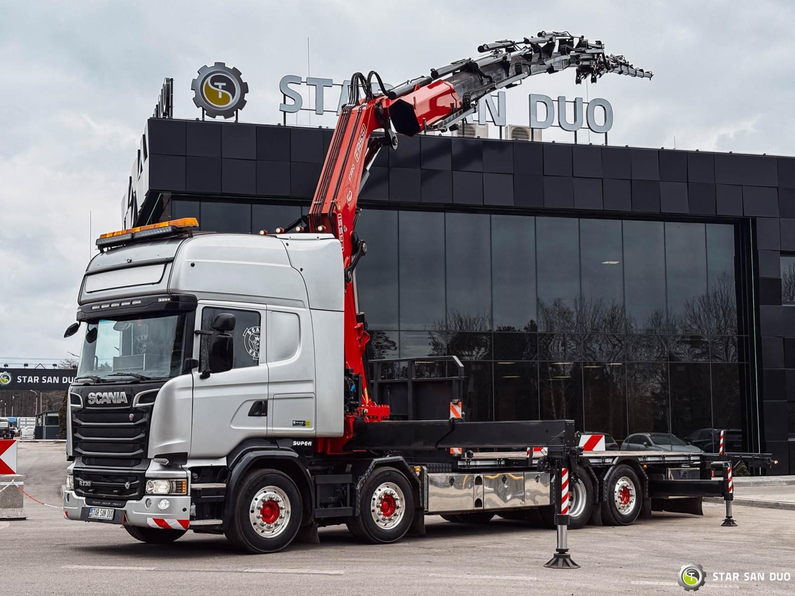 SCANIA R730 8x2 Fassi F990 FLY JIB HDS Żuraw Crane Kran