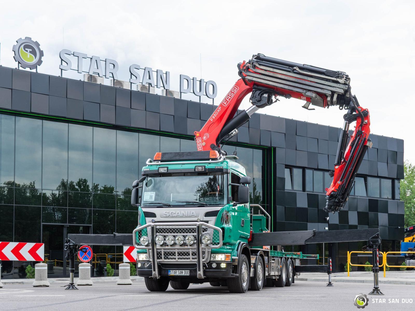 SCANIA R440 8x2 FASSI F950 Fly Jib Wciągarka HDS Crane