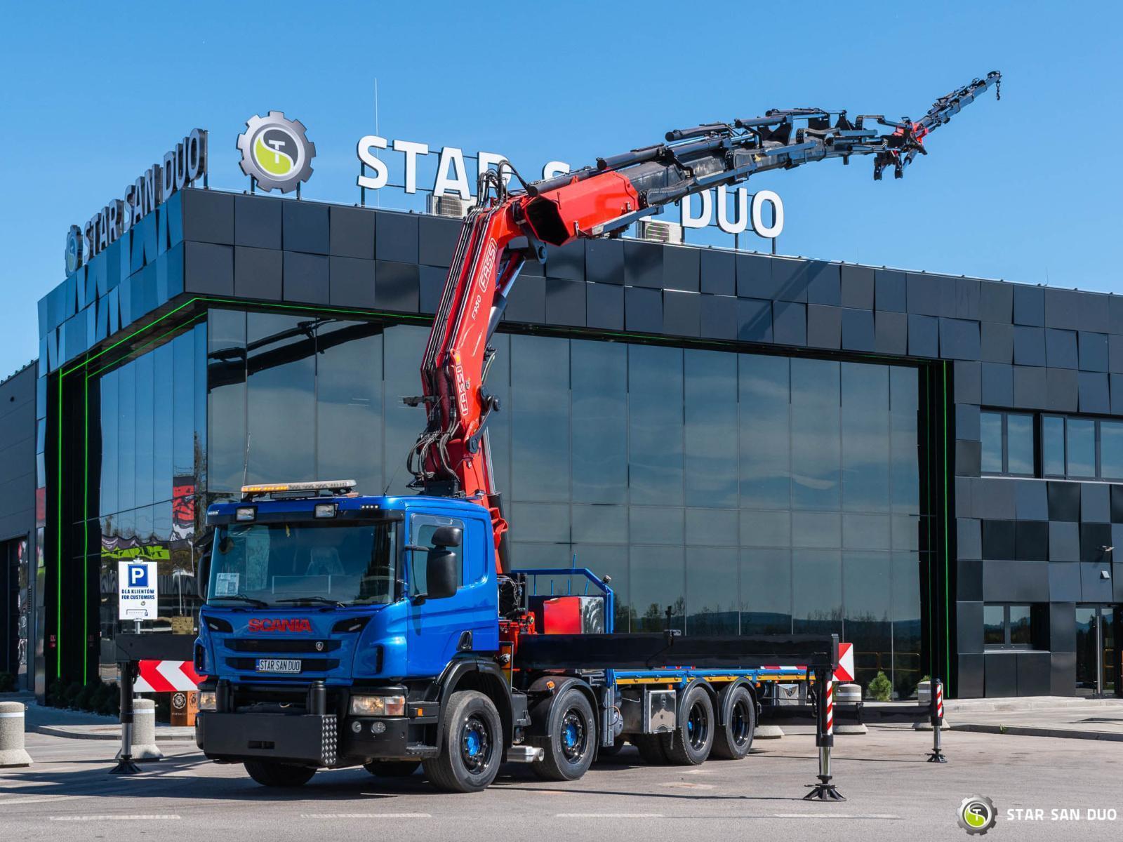 SCANIA P400 8x2 FASSI F950RA.2.28 Fly Jib Crane Kran
